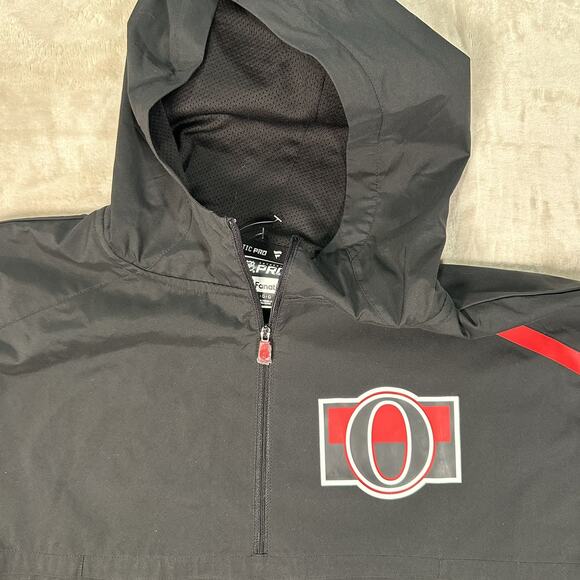 Ottawa Senators Fanatics Pro Authentic NHL 1/4 Zip Rain Hoodie Jacket Men’s L - Picture 2 of 9